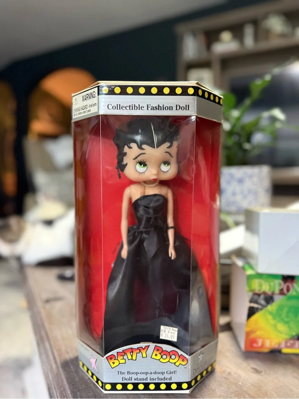 Betty Boop Doll in Black Satin Evening Gown
